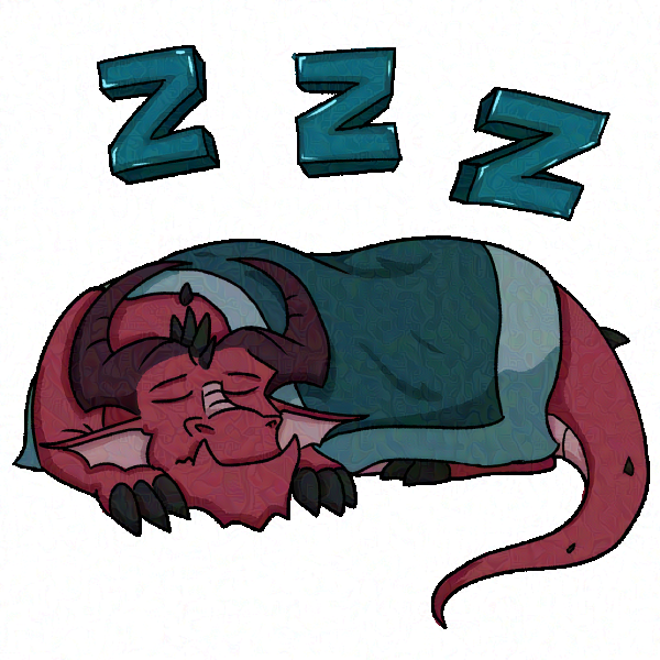 A static image of the dragon sleeping.